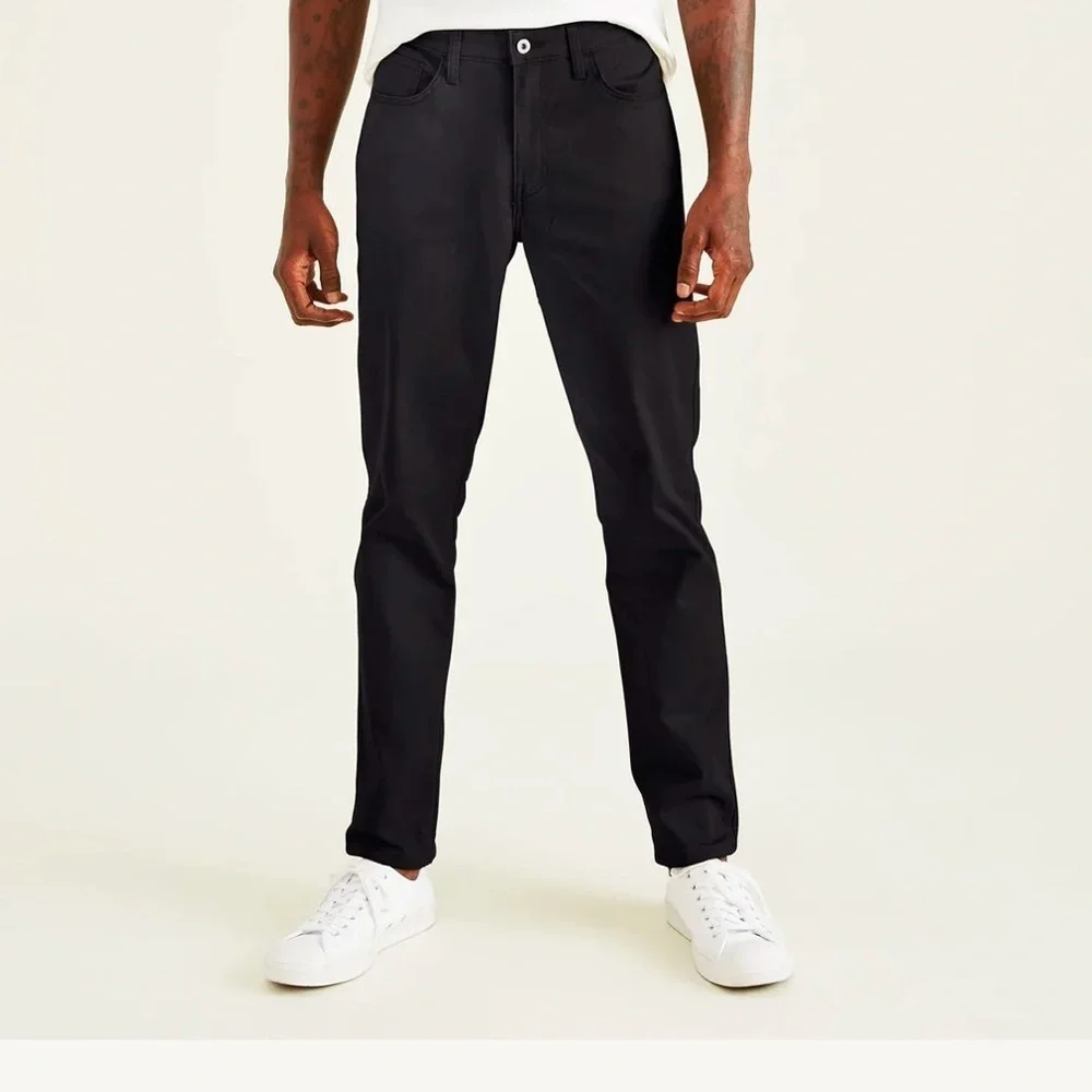 Jean Cut Pants, Straight Fit black size 33